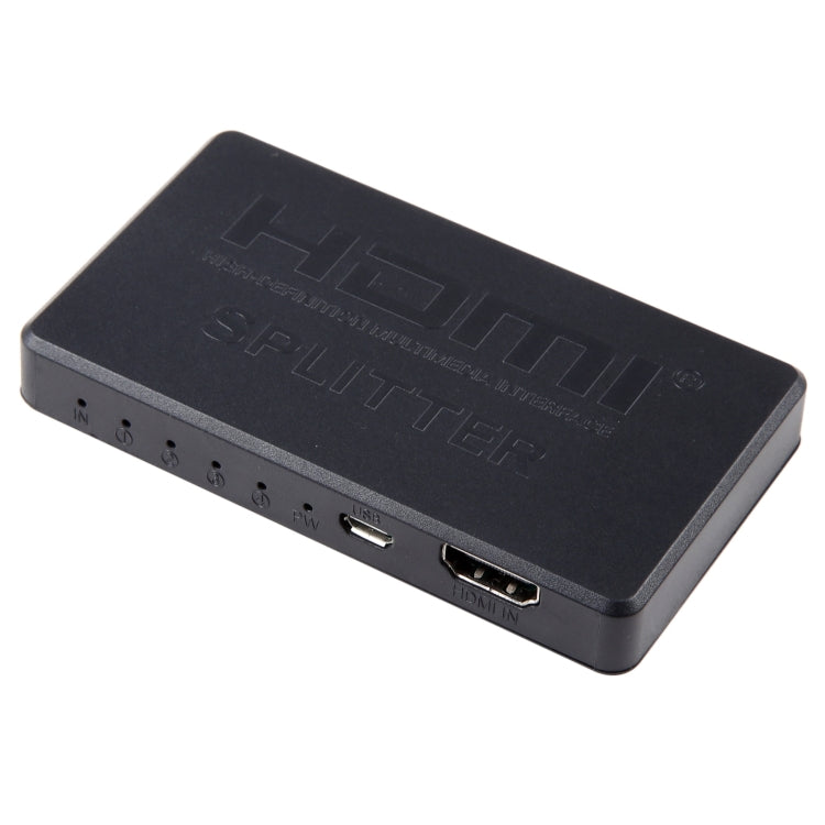 Splitter box HDMI 3D 4K, 1 ingresso x 4 uscite, alimentazione USB Splitter box HDMI 3D 4K, 1 ingresso x 4 uscite, alimentazione USB